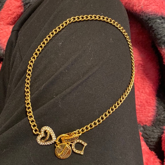 Gold Juicy Couture Charm choker necklace - Picture 2 of 4